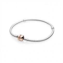 Pandora Jewelry Silver Charm Bracelet with Pandora Jewelry Rose Clasp 580702