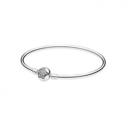 Pandora Jewelry Silver bangle bracelet with cubic zirconia 590720CZ