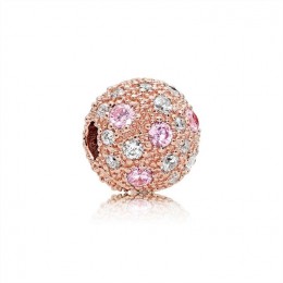 Pandora Jewelry Cosmic Stars Clip-Pandora Jewelry Rose-Pink & Clear CZ 781286PCZ