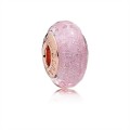Pandora Jewelry Pink Shimmering Murano Glass Charm-Pandora Jewelry Rose 781650