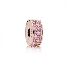 Pandora Jewelry Shining Elegance Clip-Rose & Pink CZ 781817PCZ