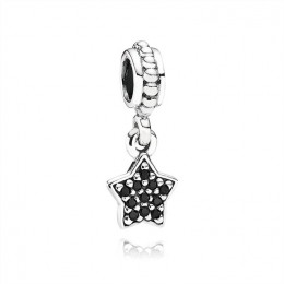 Pandora Jewelry Black Star Pave Dangle Charm 791024NCK
