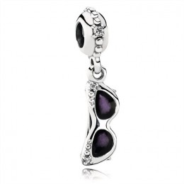 Pandora Jewelry Sunglasses silver dangle with enamel and cubic zirconia 791148CZ