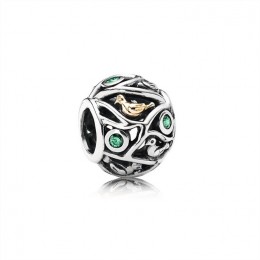 Pandora Jewelry Birds in Branches Silver & Gold Charm-791213CZN