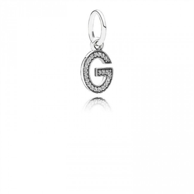 Pandora Jewelry Letter G Dangle Charm-Clear CZ 791319CZ