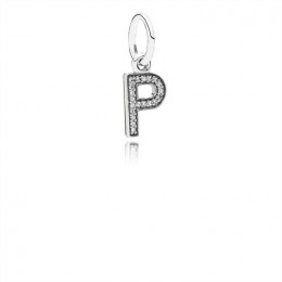 Pandora Jewelry Letter P Dangle Charm-Clear CZ 791328CZ