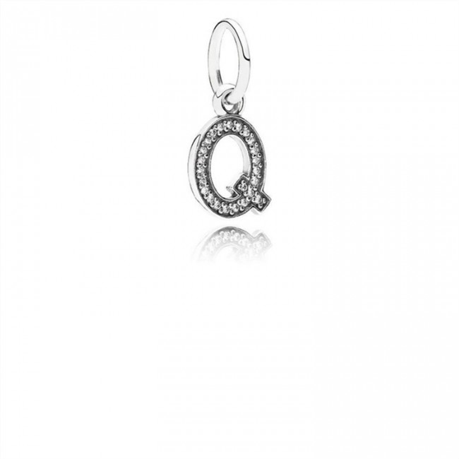 Pandora Jewelry Letter Q Dangle Charm-Clear CZ 791329CZ