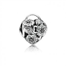 Pandora Jewelry Floral Heart Padlock Charm 791397