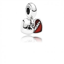 Pandora Jewelry Disney-Mickey & Minnie Dangle Charm-Red Enamel 791441NCK