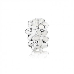Pandora Jewelry Darling Daisies Spacer-White Enamel 791495EN12