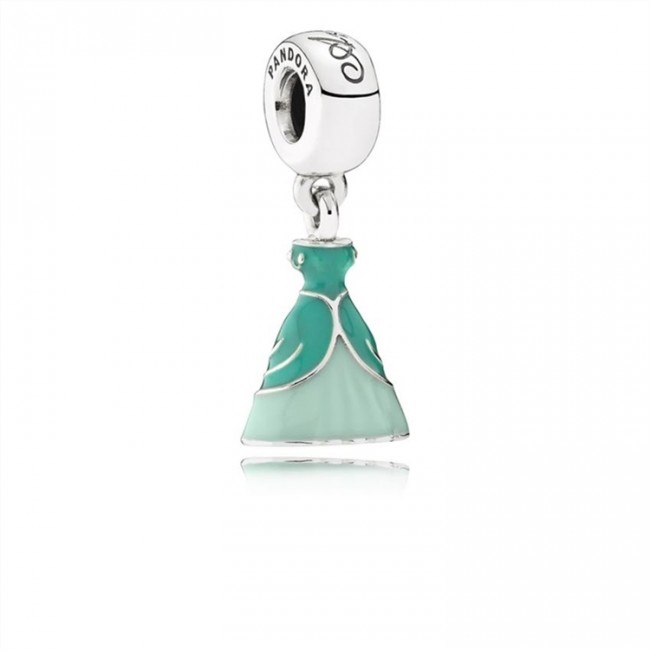 Pandora Jewelry Disney-Ariel's Dress Dangle Charm-Mixed Enamel 791577ENMX