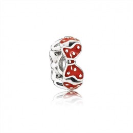 Pandora Jewelry Disney Minnie bow silver spacer with red enamel 791582EN09
