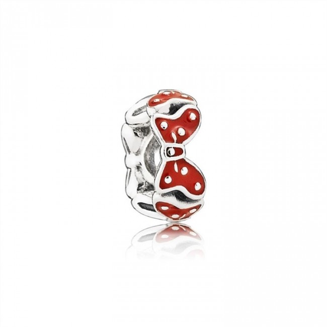Pandora Jewelry Disney Minnie bow silver spacer with red enamel 791582EN09