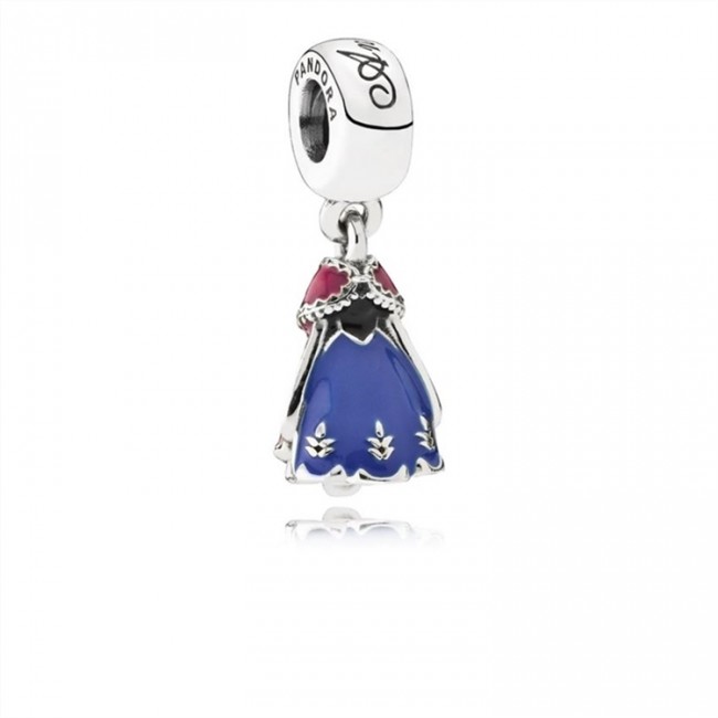 Pandora Jewelry Disney-Anna's Dress Dangle Charm-Mixed Enamel 791591ENMX