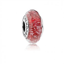 Pandora Jewelry Red Shimmer Murano Glass Charm 791654
