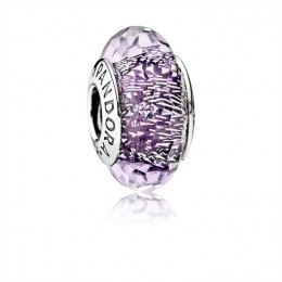 Pandora Jewelry Dark Purple Shimmer Charm-Murano Glass 791663