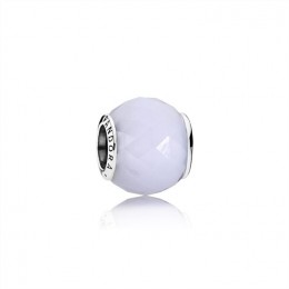 Pandora Jewelry Geometric Facets Charm-Opalescent White Crystal 791722NOW