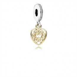 Pandora Jewelry Magnificent Heart Dangle Charm-Clear CZ 791742CZ