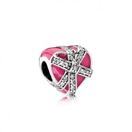 Pandora Jewelry Gifts of Love-Magenta Enamel & Clear CZ 792047CZ