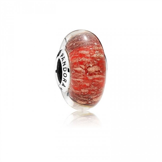 Pandora Jewelry Red Twinkle Murano Glass Charm 796366