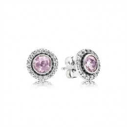 Pandora Jewelry Brilliant Legacy Stud Earrings-Pink & Clear CZ 290553PCZ