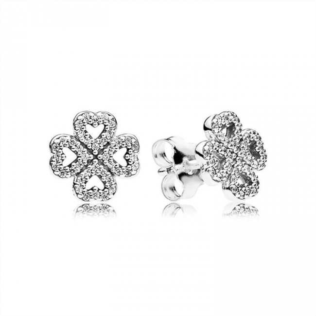 Pandora Jewelry Petals of Love Stud Earrings-Clear CZ 290626CZ
