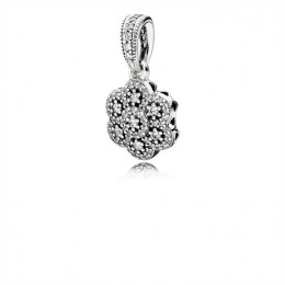 Pandora Jewelry Crystallised Floral Necklace Pendant 390392CZ