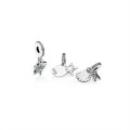 Pandora Jewelry Tropical Starfish & Sea Shell Dangle Charm-Frosty Mint & Clear CZ