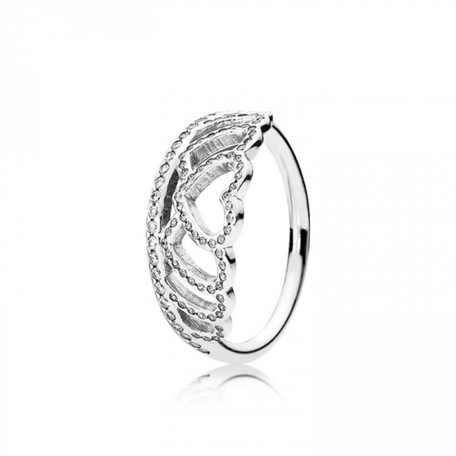 Pandora Jewelry Hearts Tiara Ring-Clear CZ 190958CZ