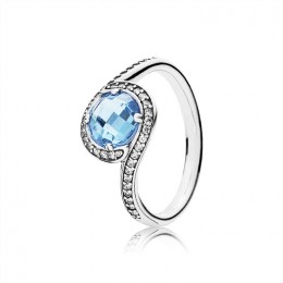 Radiant Embellishment Ring-Sky-Blue Crystal & Clear CZ 190968NBS