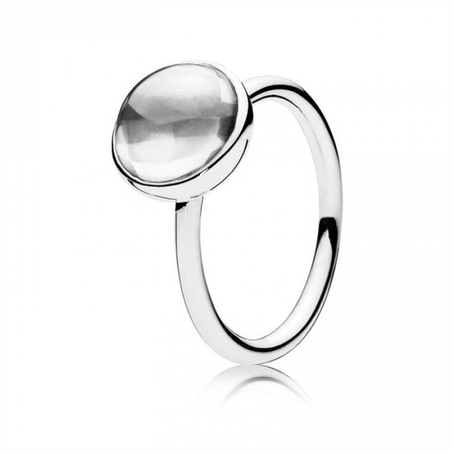 Pandora Jewelry Poetic Droplet Ring-Clear CZ 190982CZ
